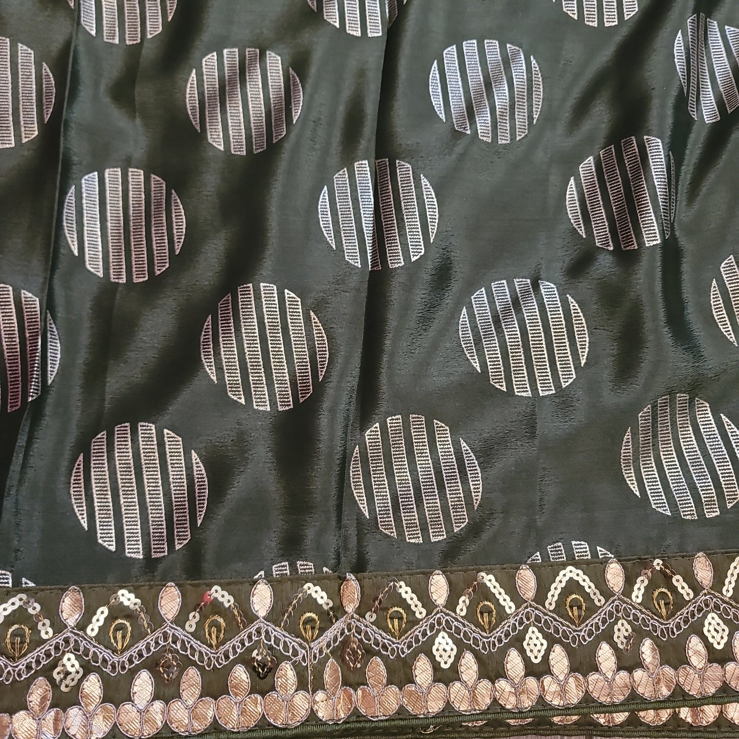 Green Georgette Saree with Stitched Blouse