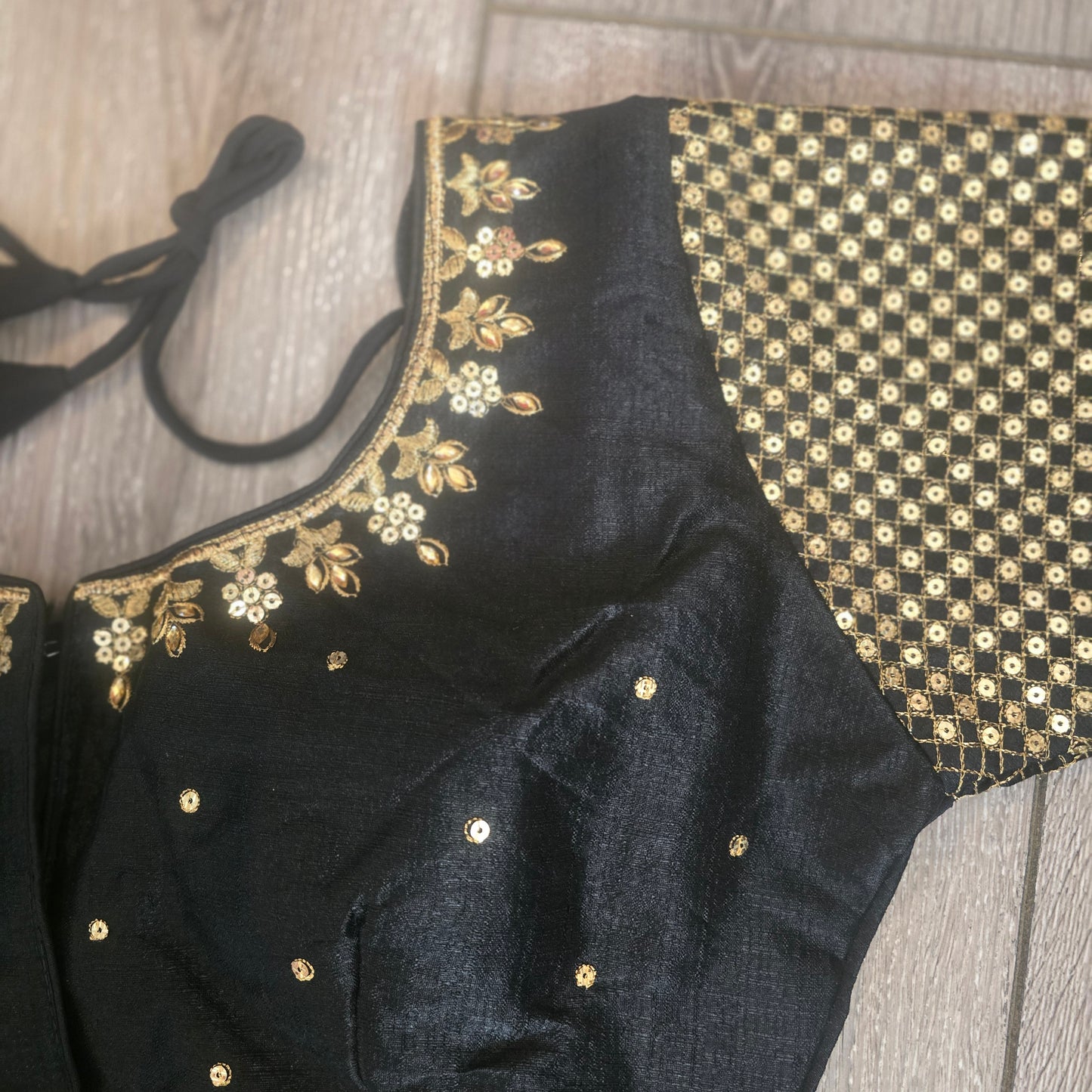 Black Designer Embroidery Stitched Blouses
