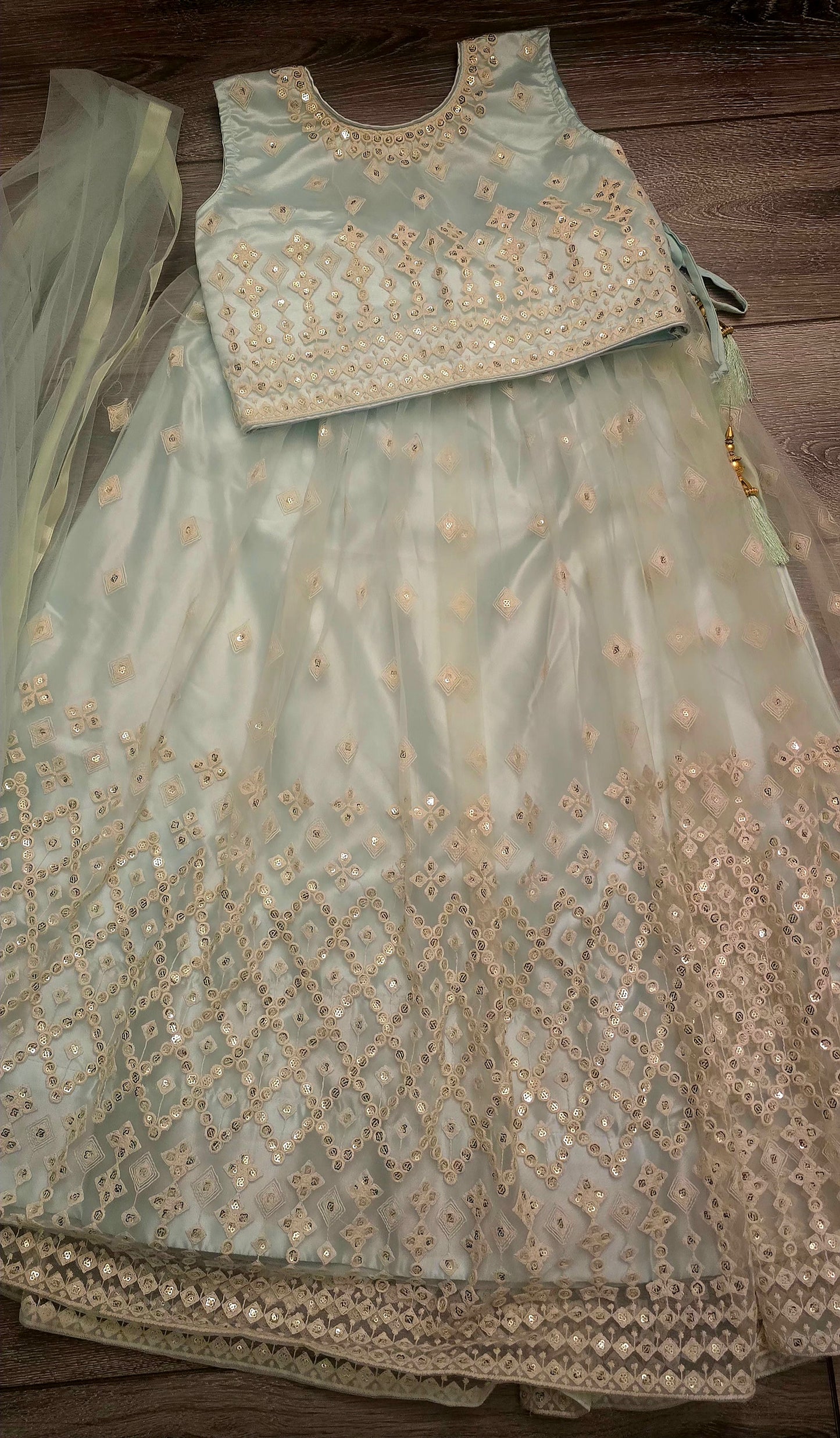 Girls Net Lehenga