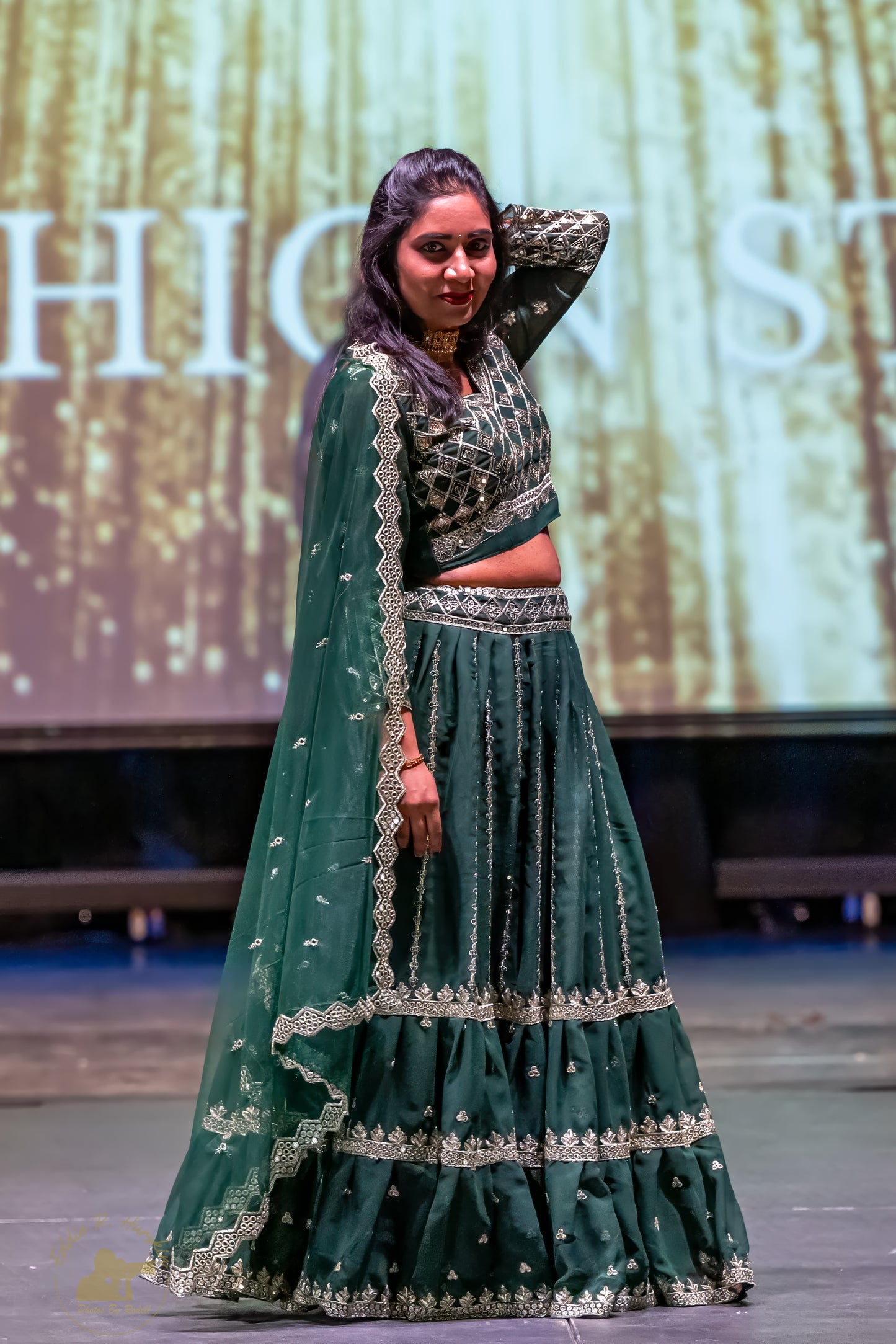 Lightweight Green Georgette Lehenga