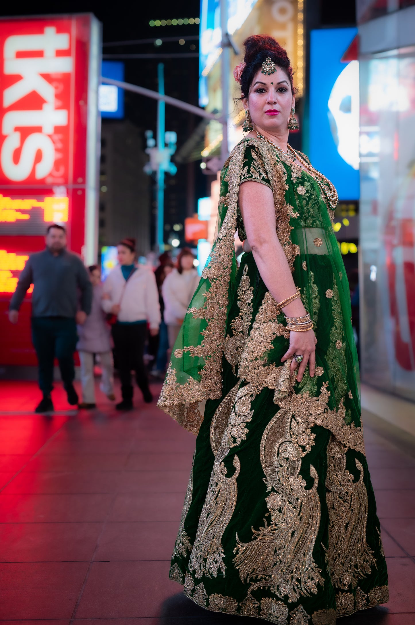 Green Velvet Lehenga ( NYFW 3)