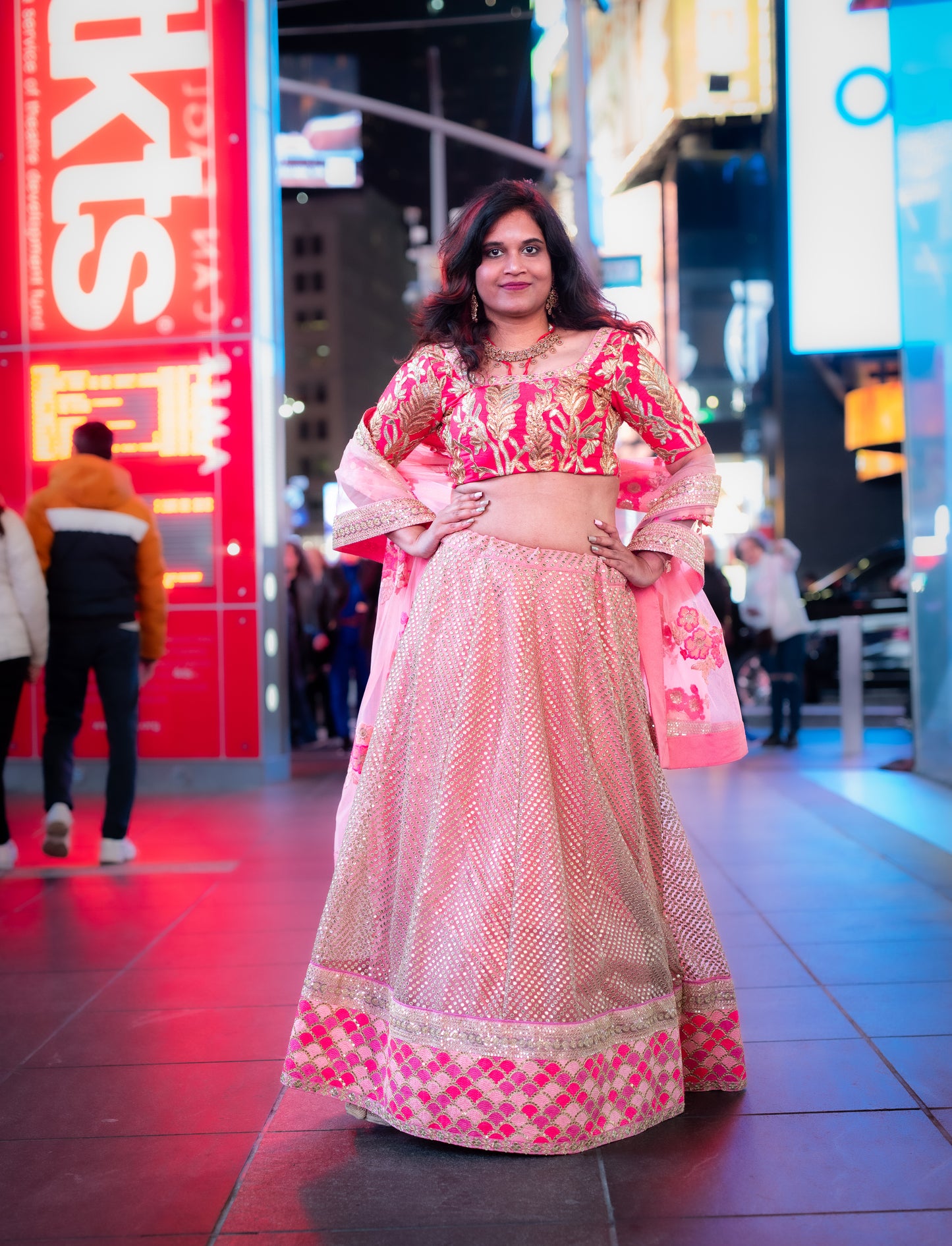Pink PartyWear/Bridal Lehenga