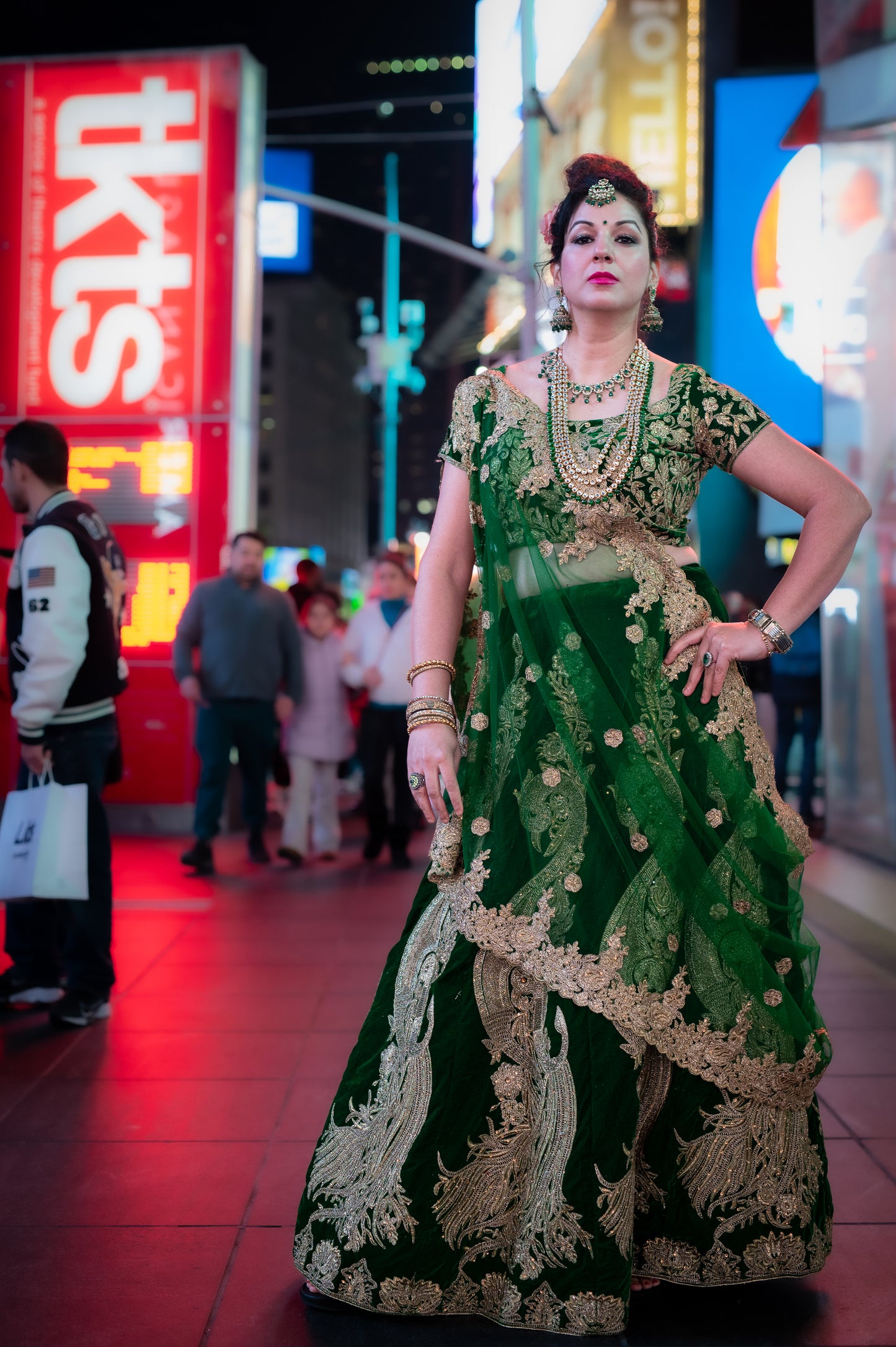 Green Velvet Lehenga ( NYFW 3)