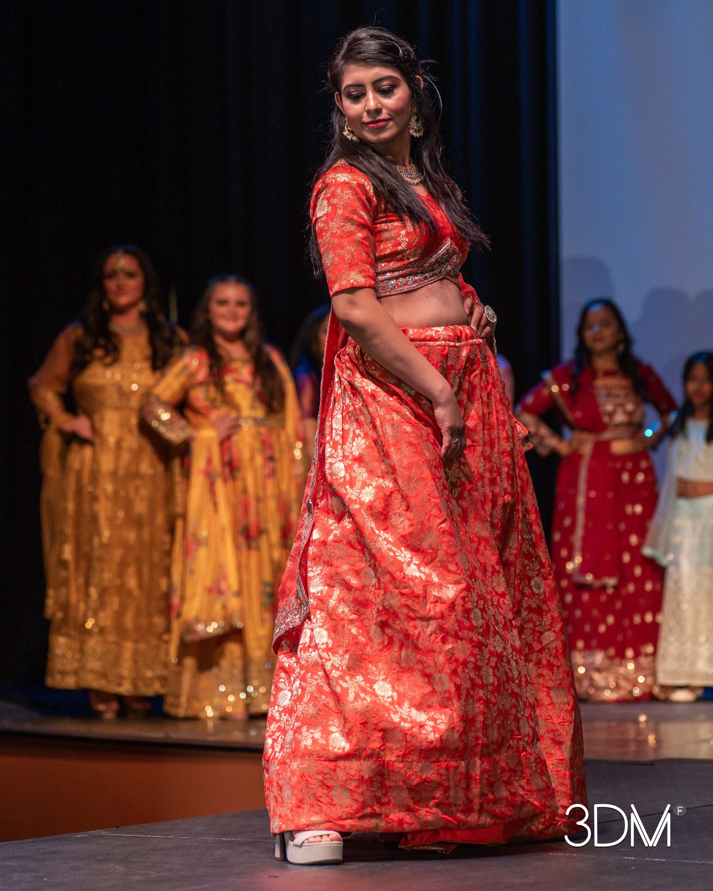 Orange Pure Viscose Lehenga