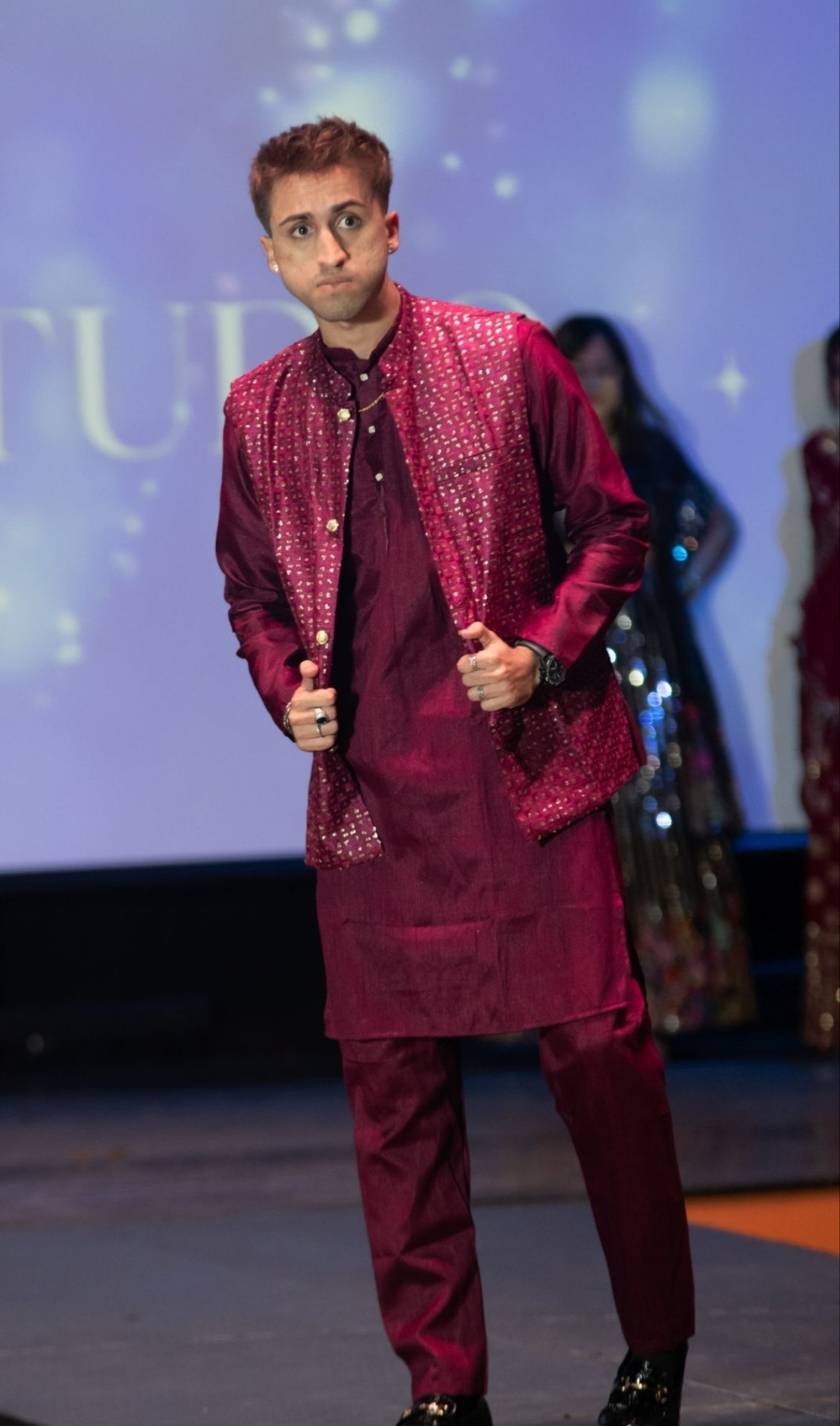 Mens BangaloriSilk Kurta Pajama Set with Vest