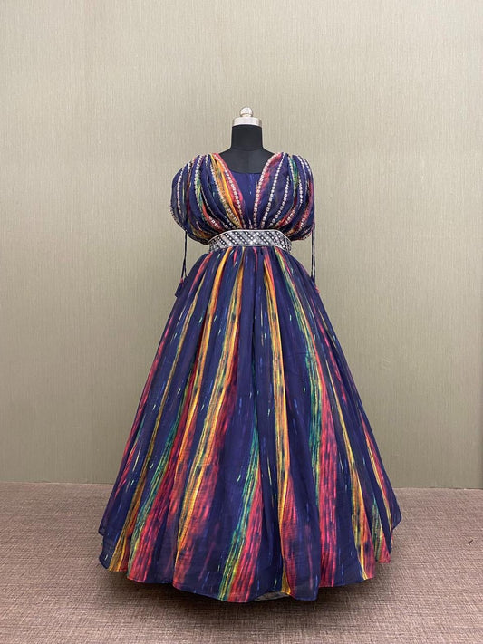(Preorder) Rainbow Printed Gown