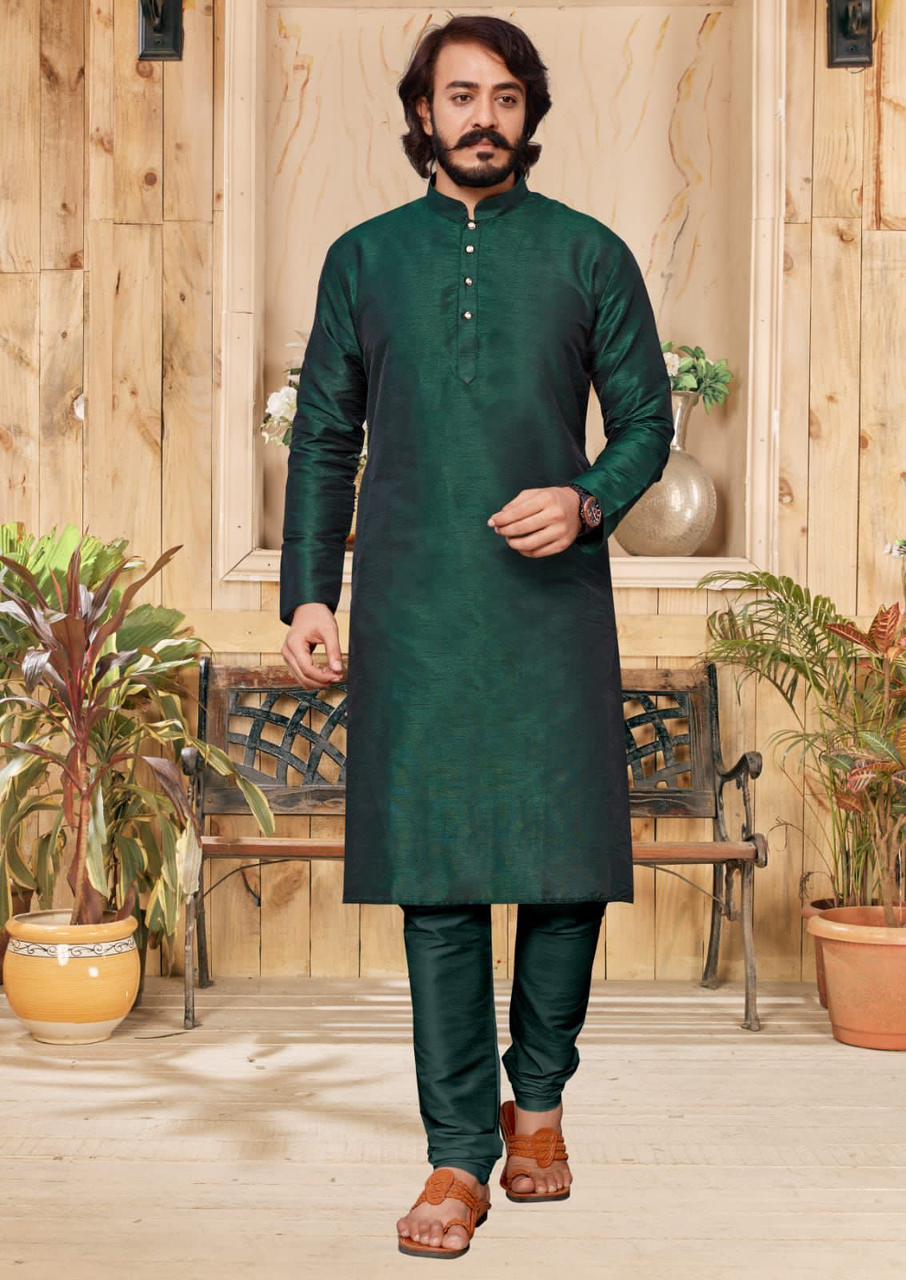 Mens Silk Kurta Pajama Set