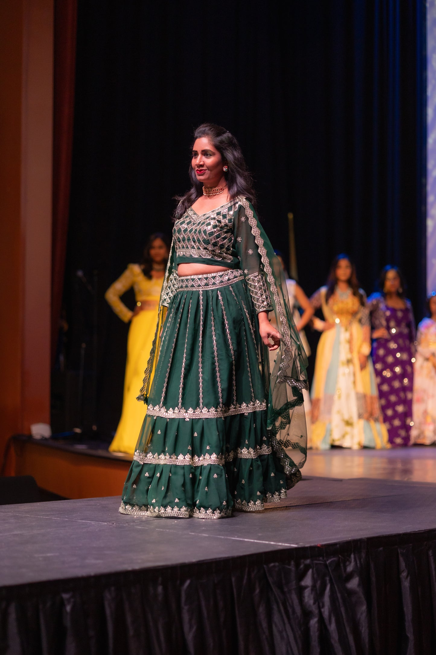Lightweight Green Georgette Lehenga