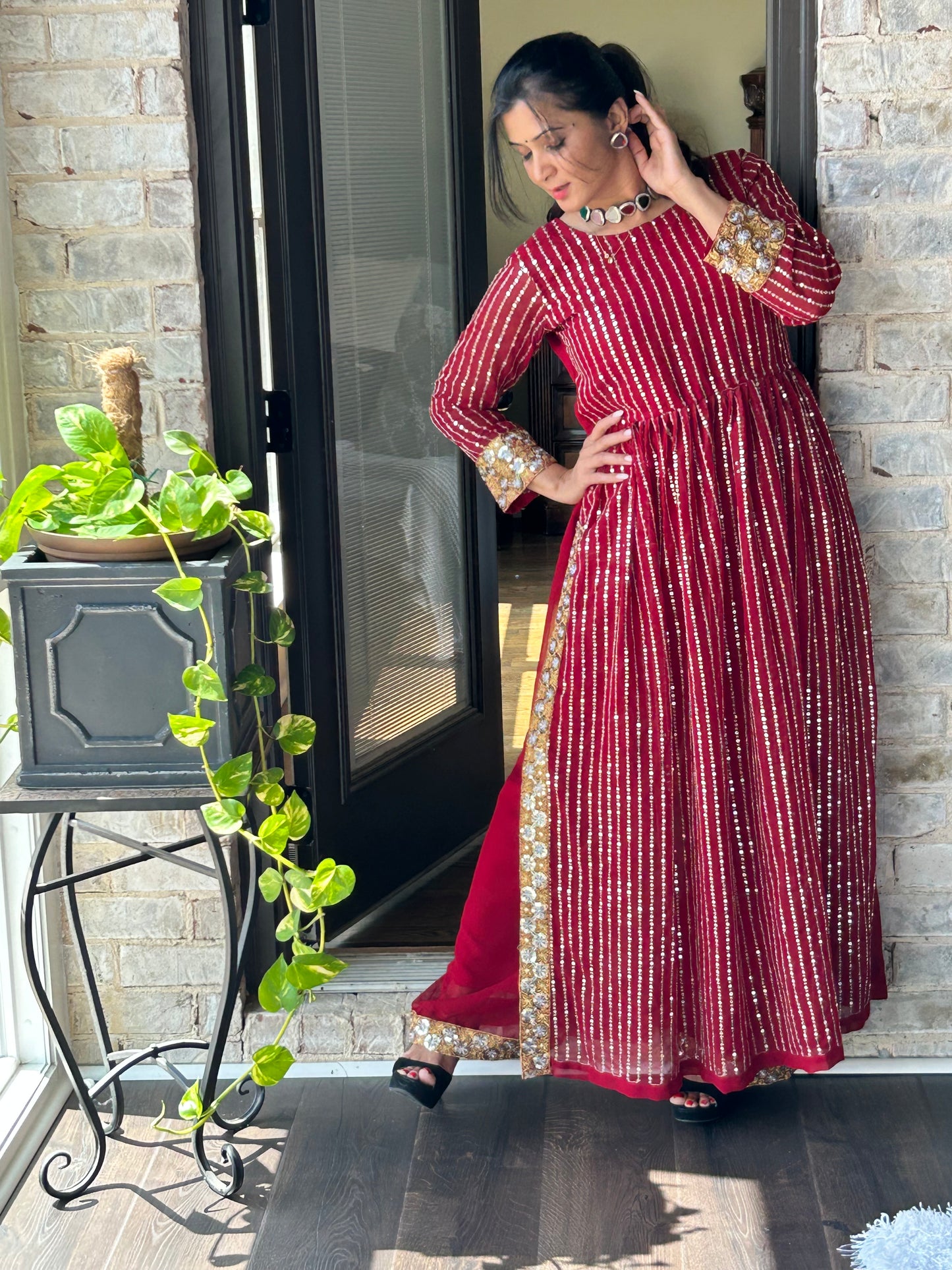 Nayra Cut Long Kurti with Plazzo
