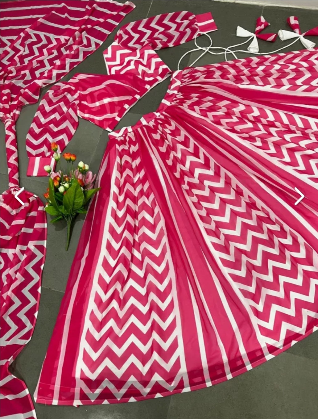 Pink Digital Printed Lehenga with Top Blousd