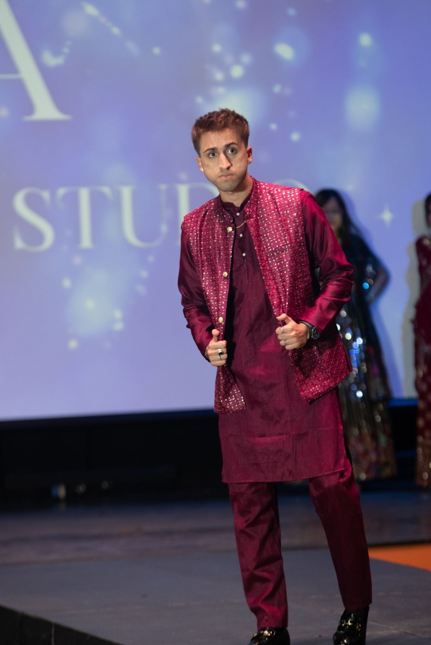 Mens BangaloriSilk Kurta Pajama Set with Vest