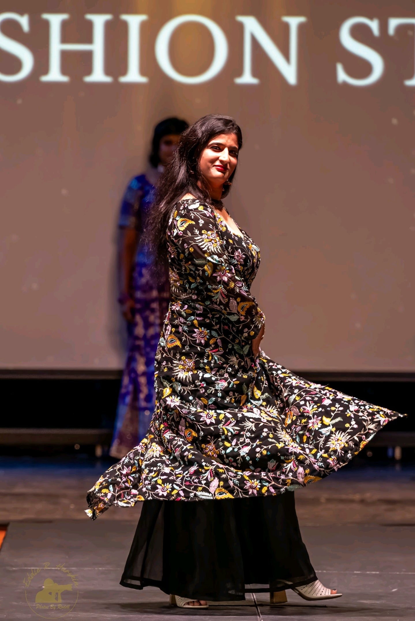 Black Multicolor Embroidered Shrug with Crop Top and Palazzo