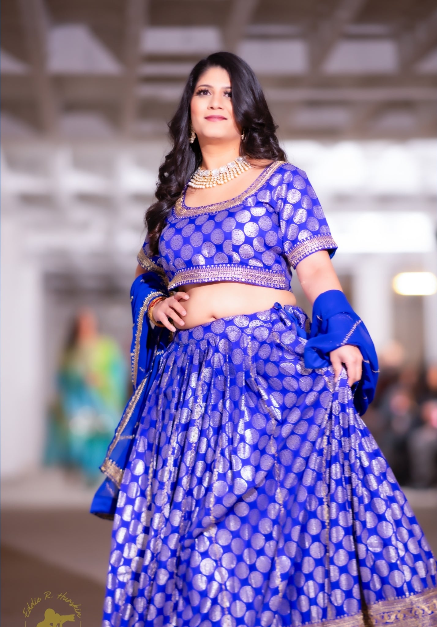 Blue Viscose Lehenga