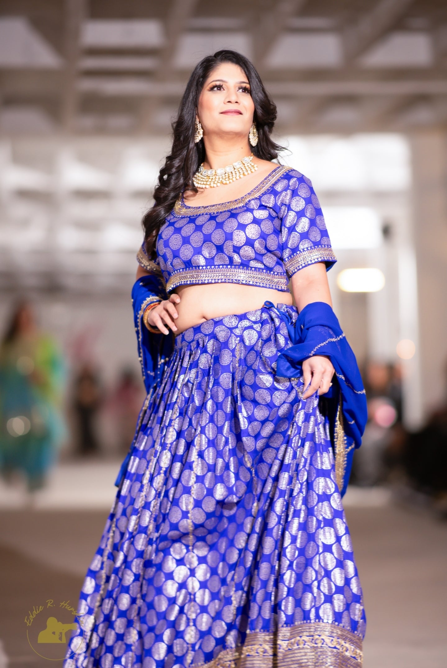 Blue Viscose Lehenga