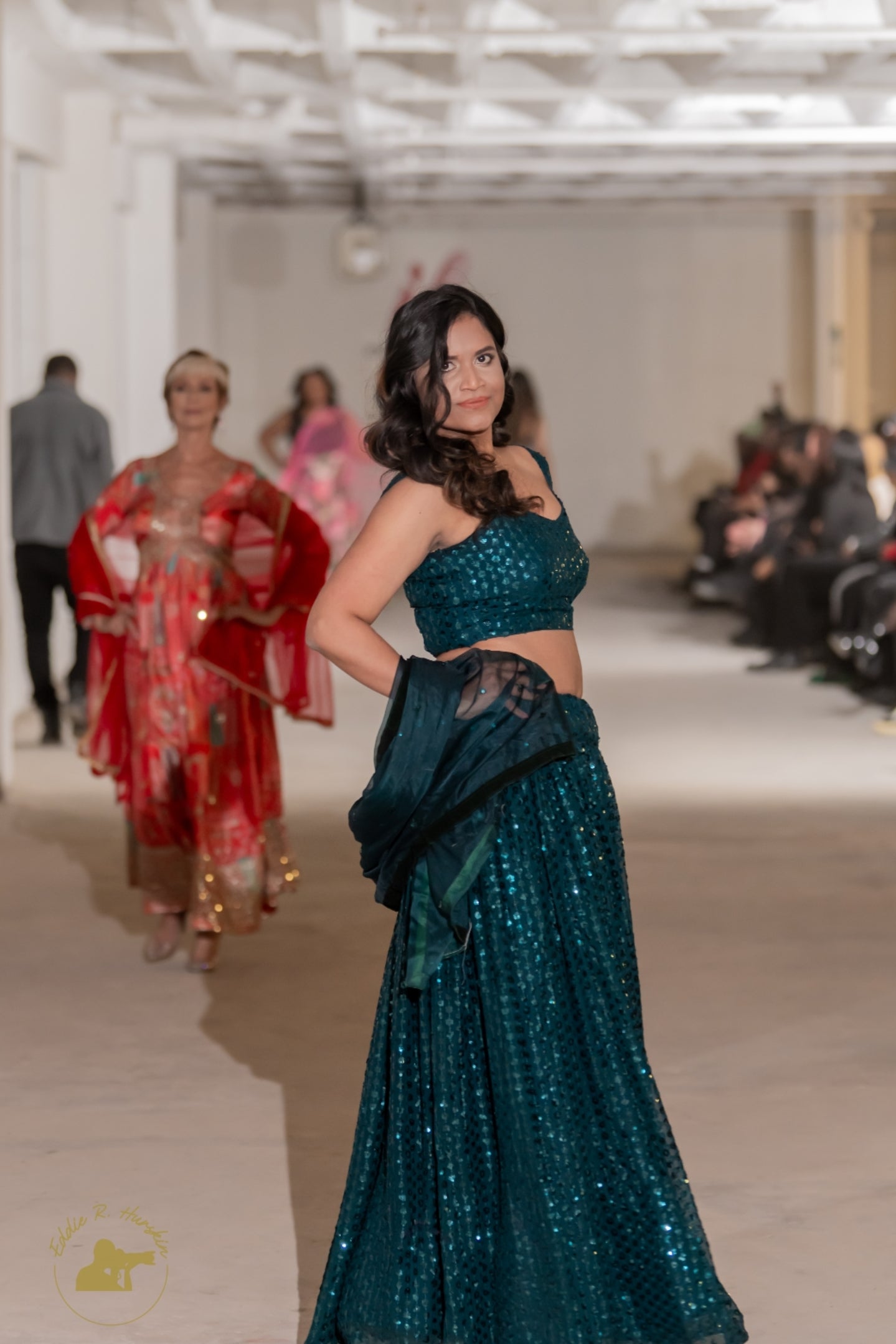 Green Sequence Lehenga