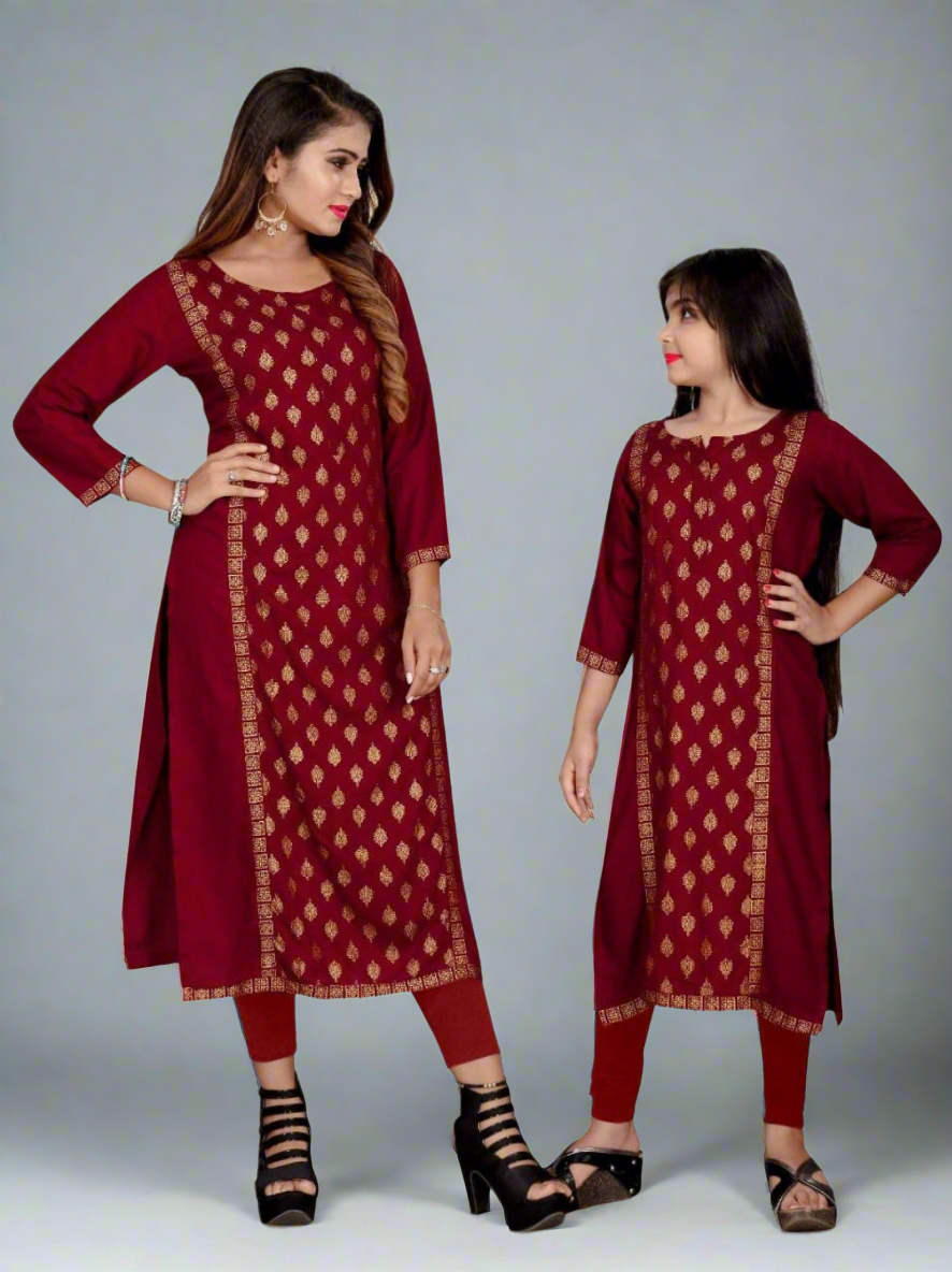 Girls Maroon Kurti