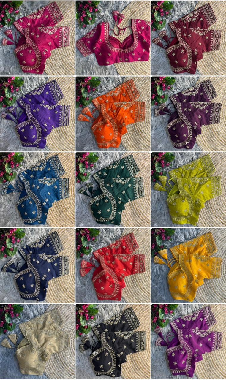 Vichitra silk Jari Work Blouse