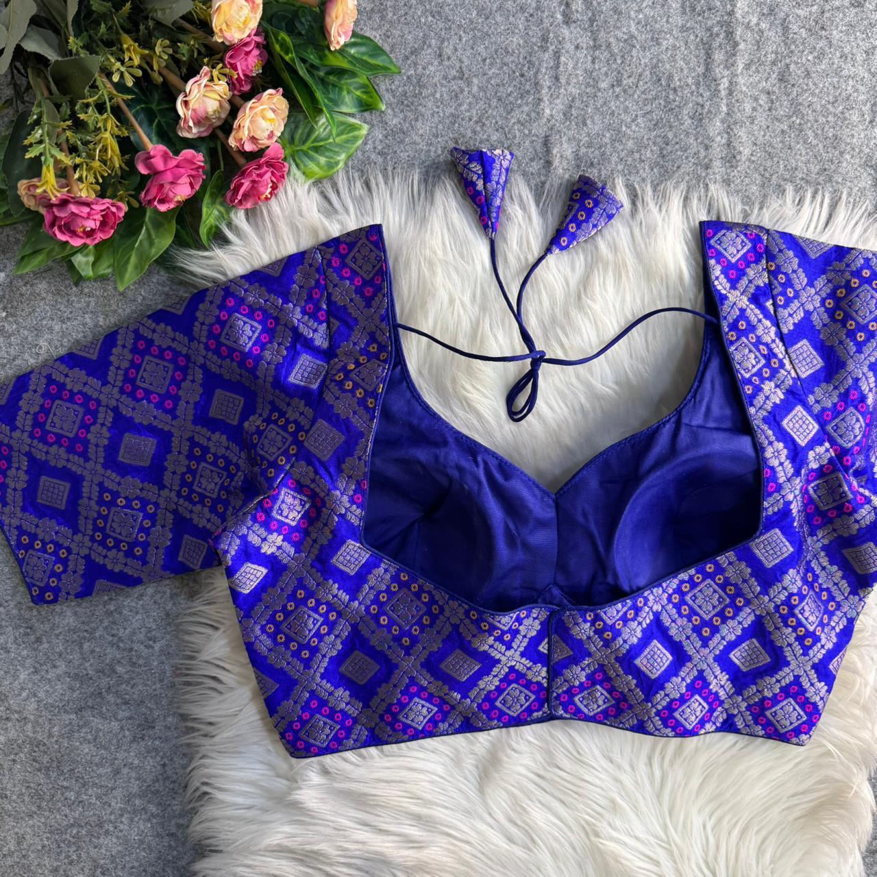 SABYASACHI-STYLE PATODA BANARASI BLOUSE