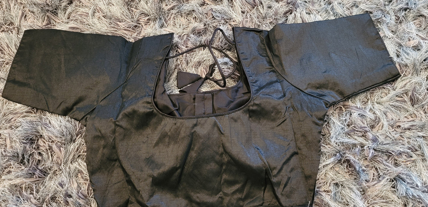 Fully Stitched Plain Blouse with Sleeves