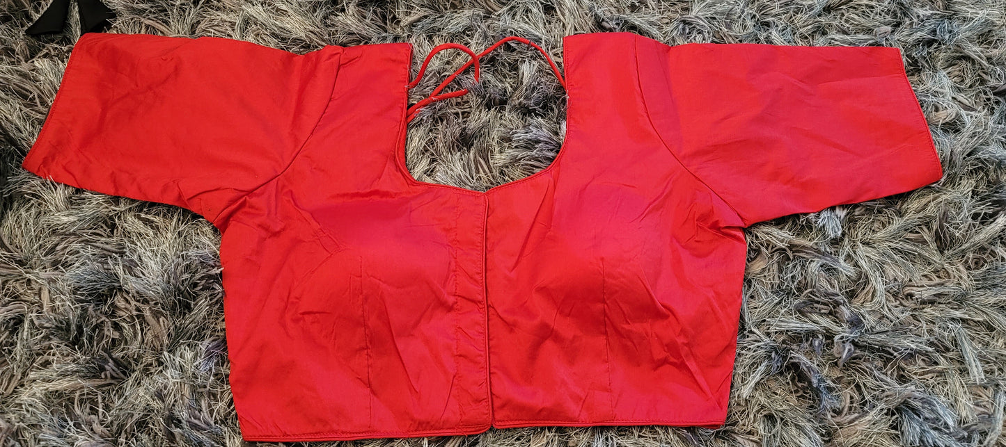 Fully Stitched Plain Blouse with Sleeves