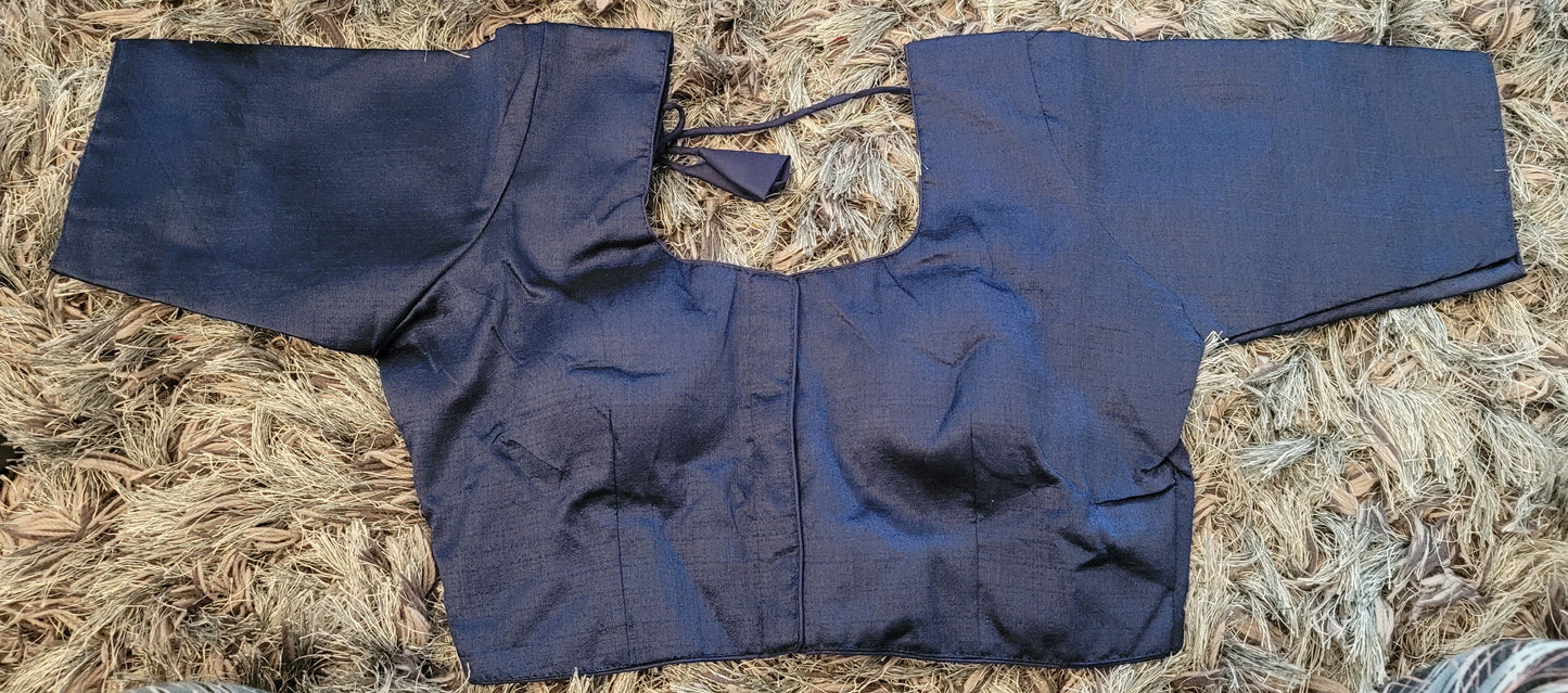 Fully Stitched Plain Blouse with Sleeves
