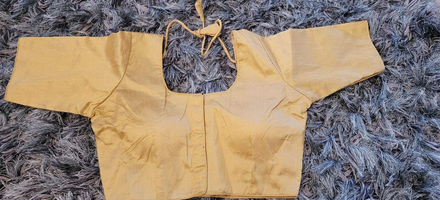 Fully Stitched Plain Blouse with Sleeves