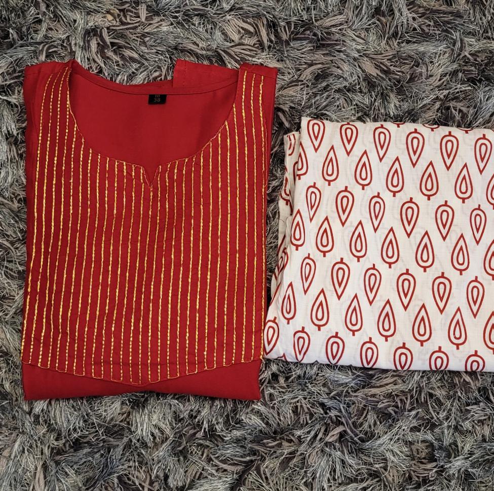 Rayon Kurti with Plazzo Pants