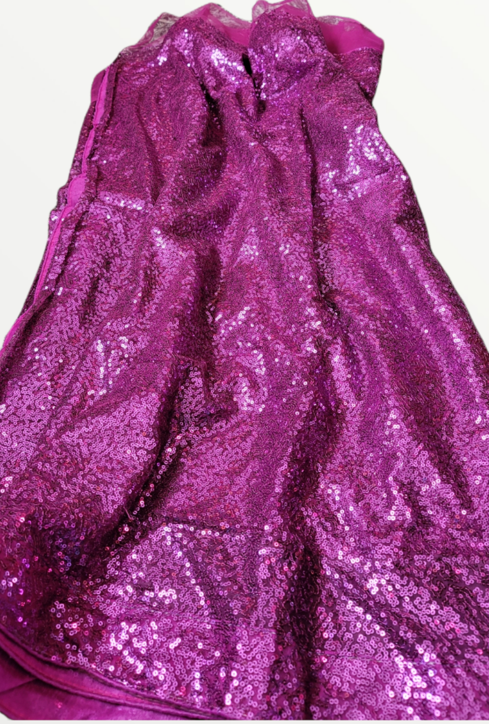 Wine Sequins Saree with Blouse Piece