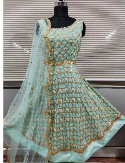 Blue Frock Style Suit - AVA Boutique