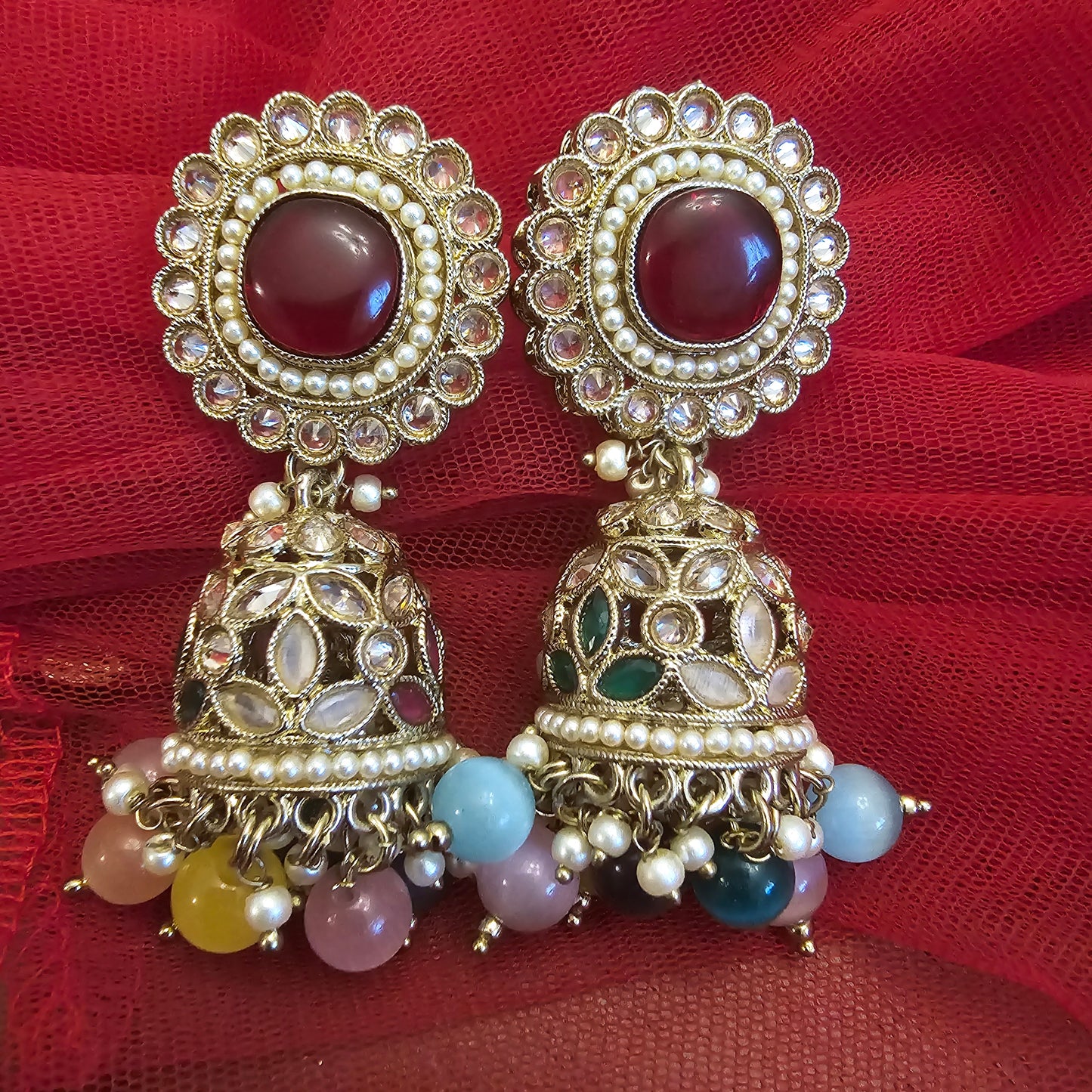 Polki Jhumki Earrings #2