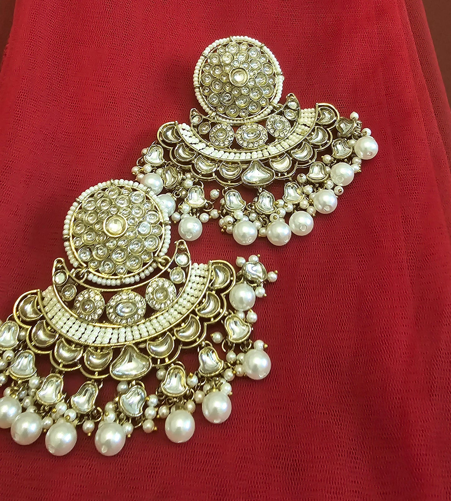 White Dangle Earrings