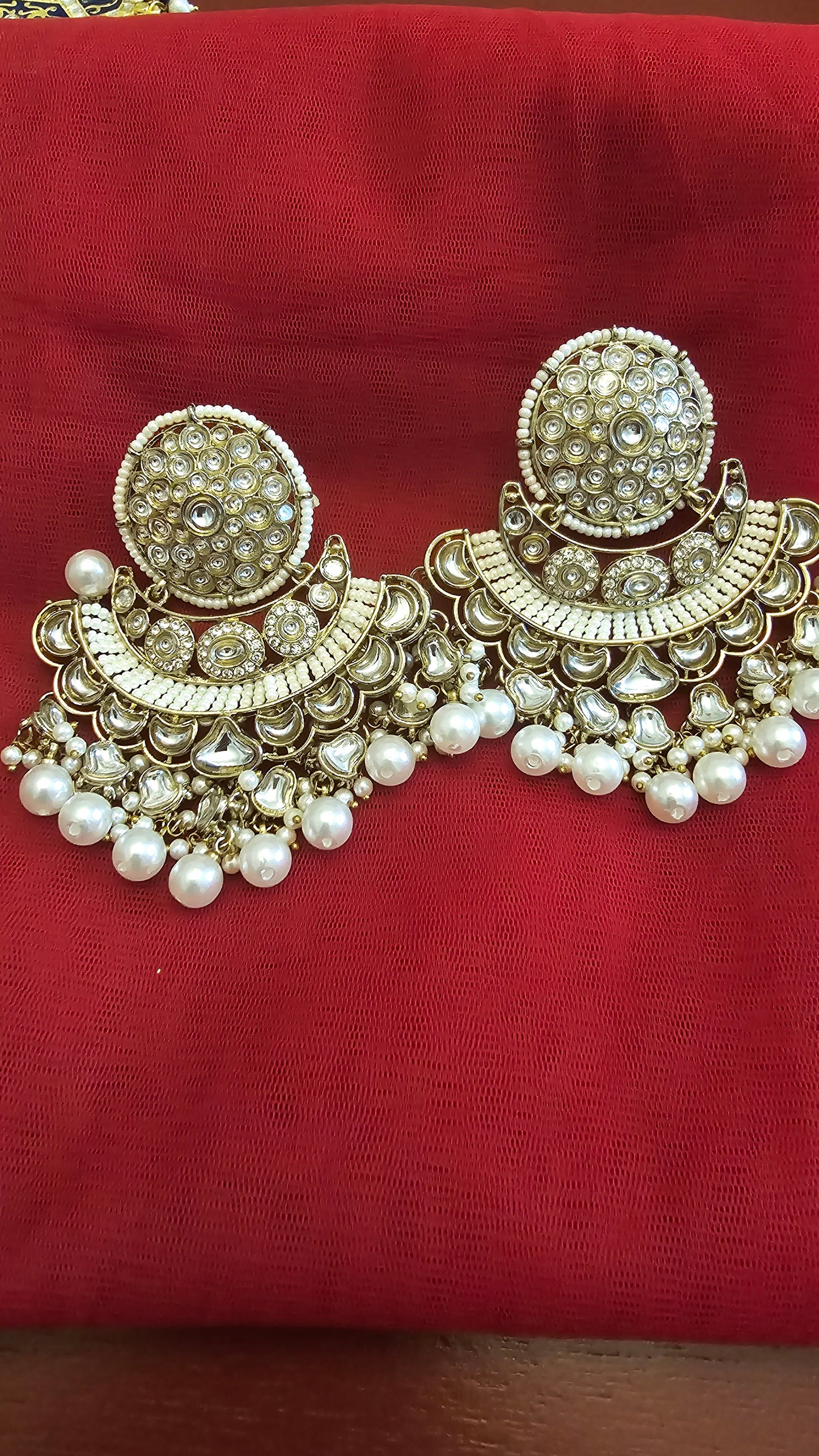 White Dangle Earrings