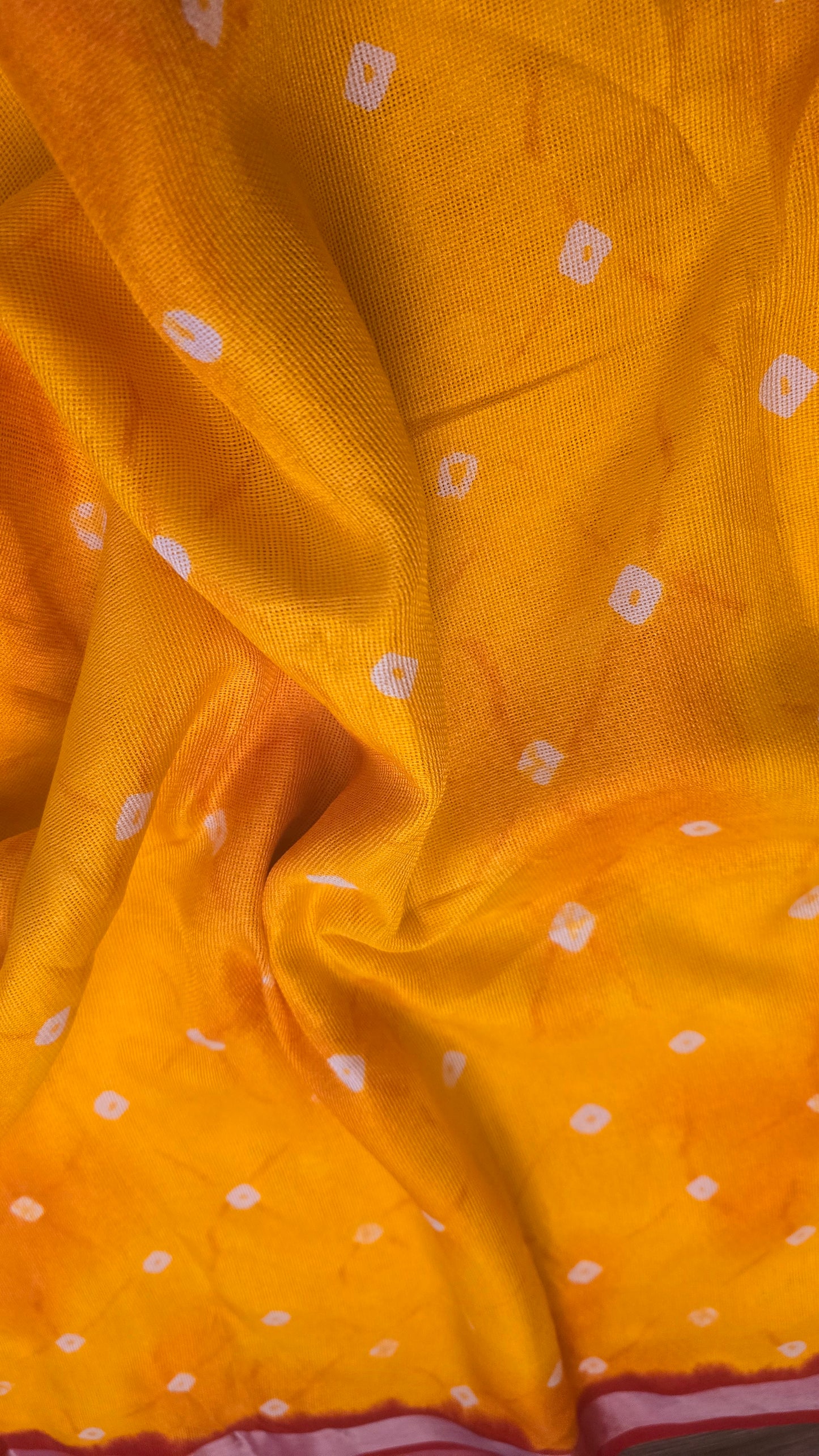 Bandhej Print Semi CottonSaree