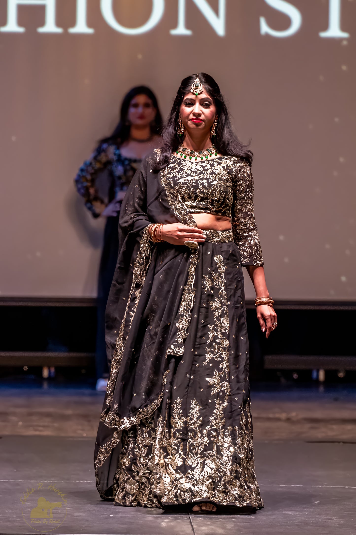 Black Lehenga with Designer Work