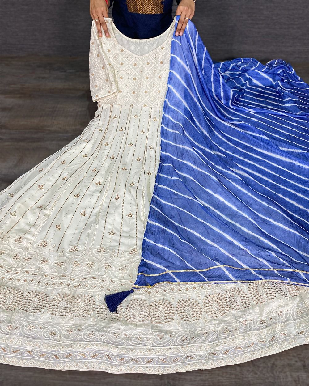 (Preorder) Lucknowi Chikankari Gown