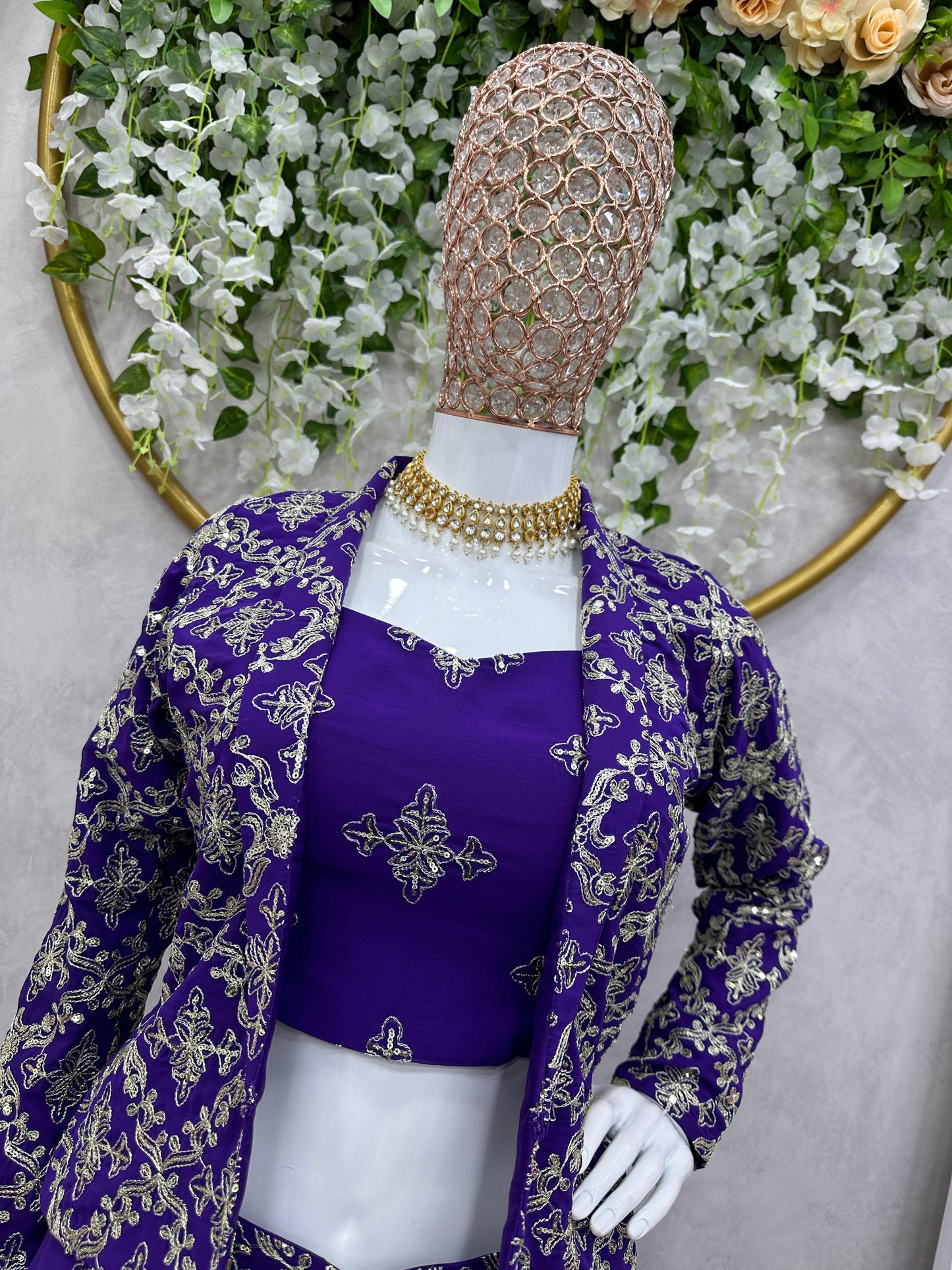 Purple Lehenga with Jacket / Koti