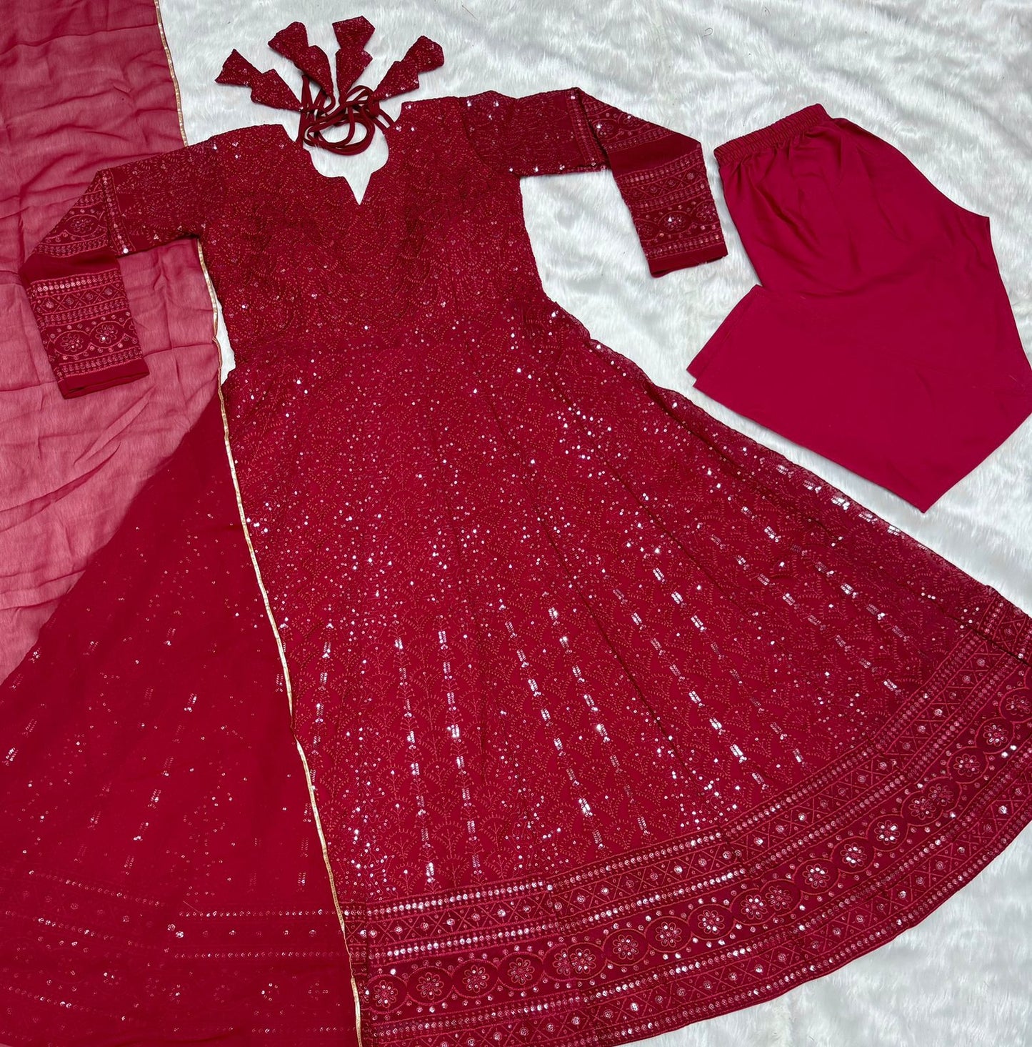 Maroon Anarkali Suit