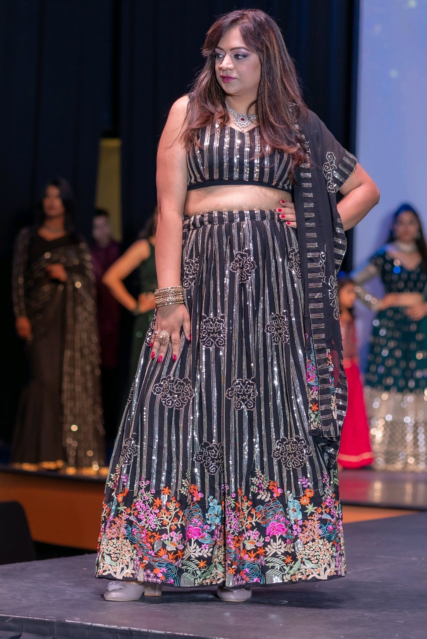 Black Lehenga with Sequence & Embroidery Work