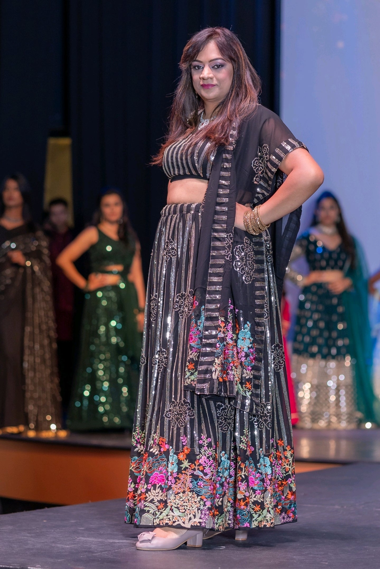 Black Lehenga with Sequence & Embroidery Work