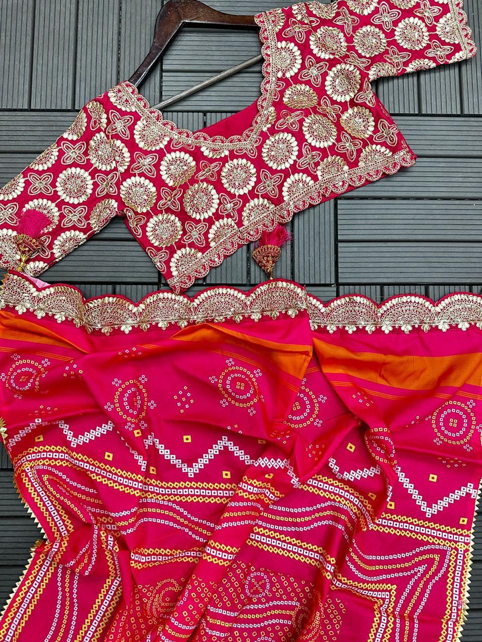 Lightweight Embroidery Work Digital Print Lehenga Choli – New Launch
