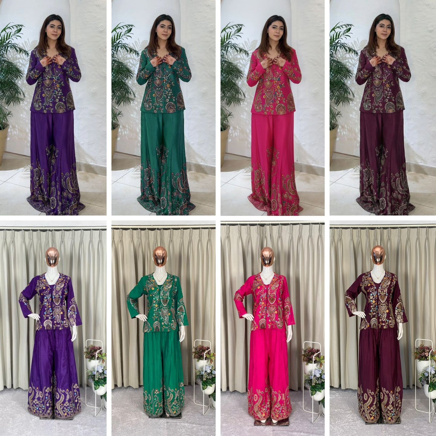 Chinon 3 piece Palazzo Set with Jacket