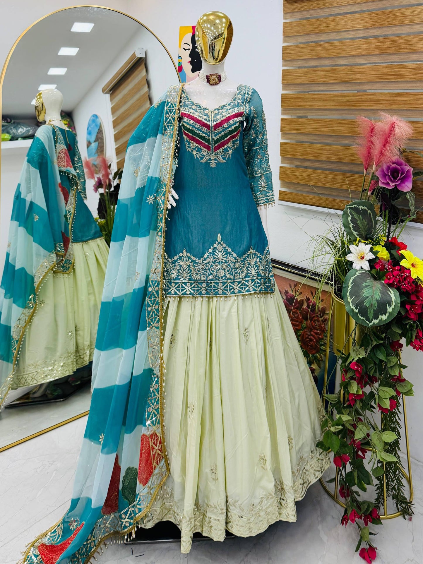 Fendy Silk Lehenga with Skirt