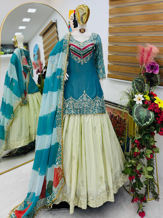 Fendy Silk Lehenga with Skirt