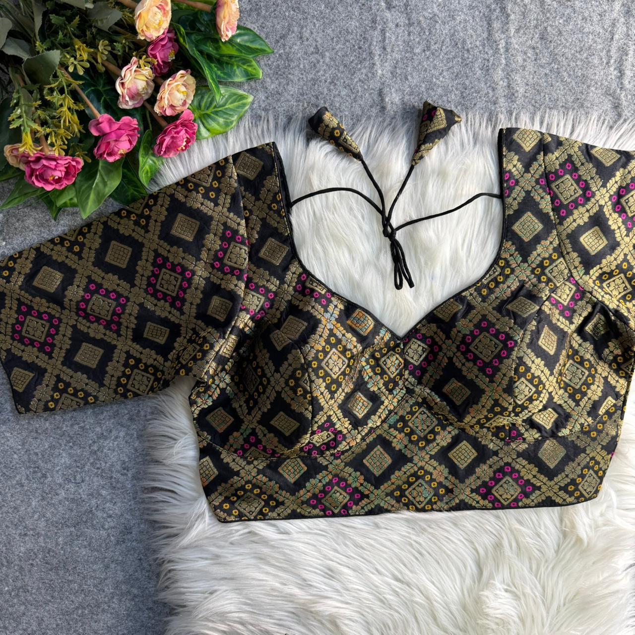 SABYASACHI-STYLE PATODA BANARASI BLOUSE