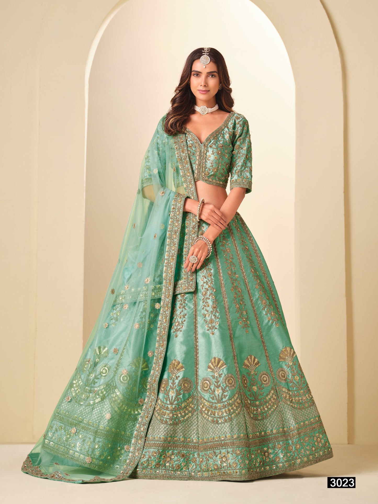 Art silk Lehenga with rich Embroidery work