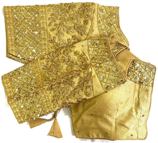 Soft Silk Blouse with rich sequin, thread, jari, and handwork detailing