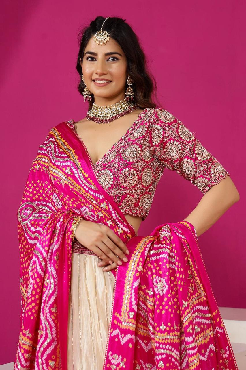 Lightweight Embroidery Work Digital Print Lehenga Choli – New Launch