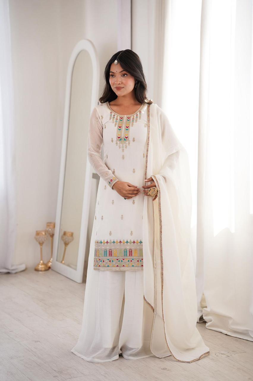 ✨ Pure Crunchy Silk Top Sharara & Dupatta Set ✨