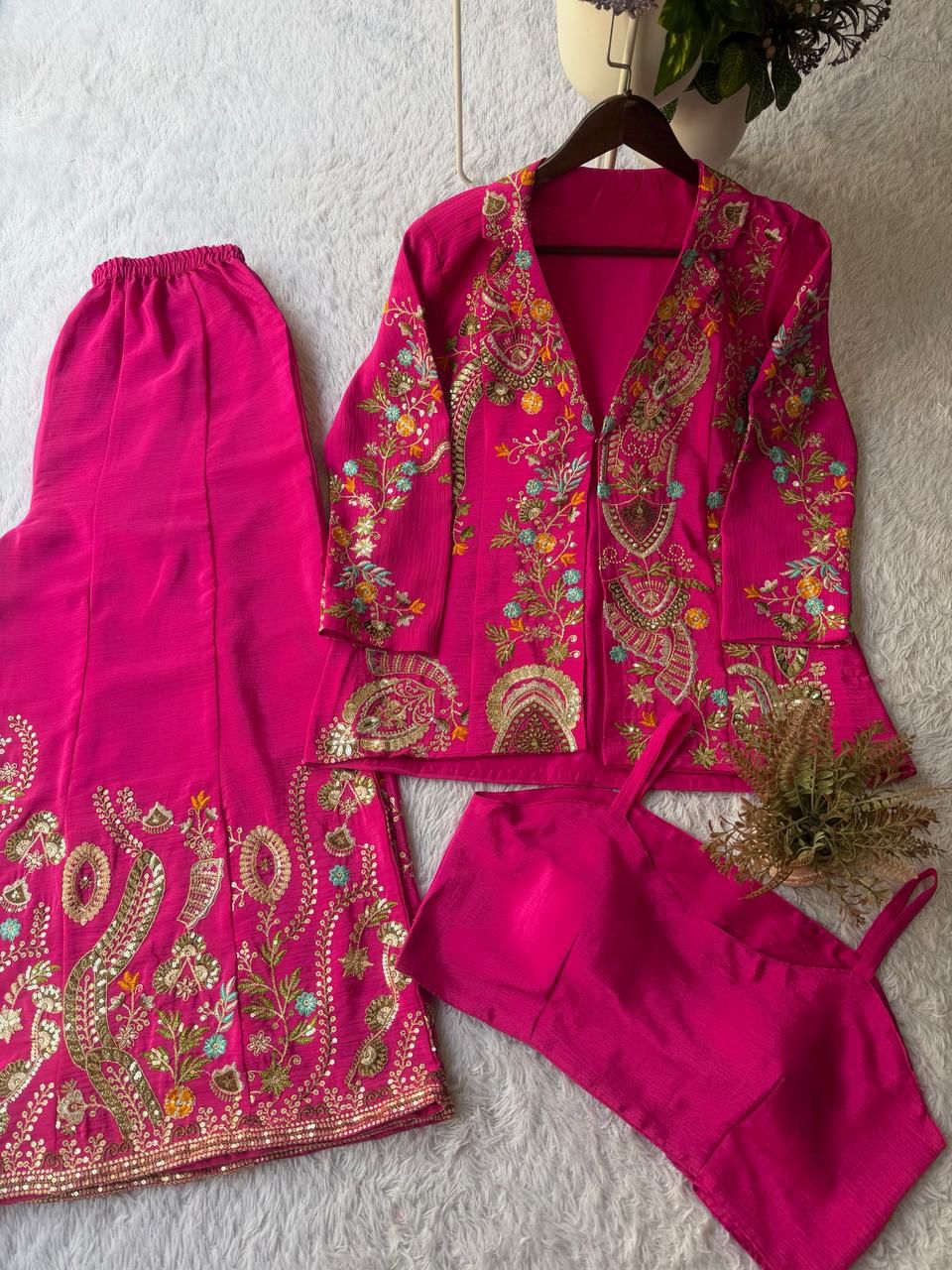 Chinon 3 piece Palazzo Set with Jacket