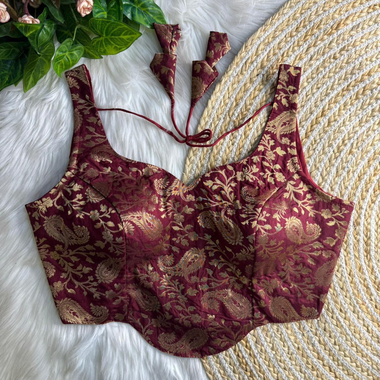 Corset Style Banarasi Blouse